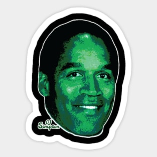 Vintage Oj Simpson Original Fan Art Sticker